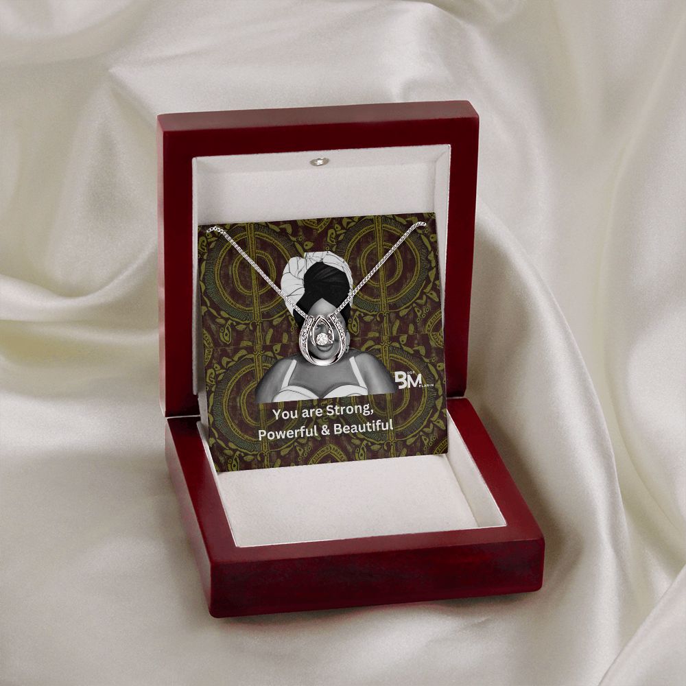 Blavk Womans Best Gift - White gold dipped high quality crystal encrusted Love pendant & necklace chain with Zirconia