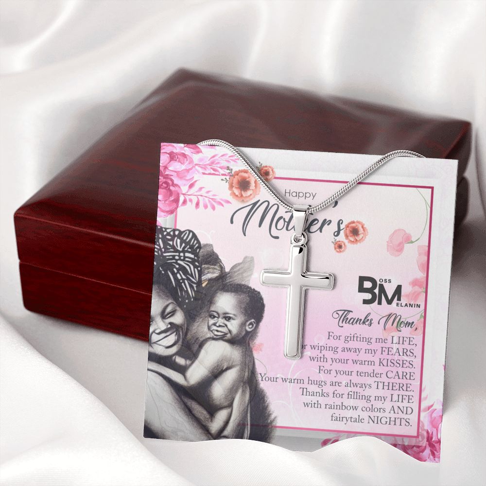 Stainless Steel Necklace for a Beautiful pregnant Black Woman