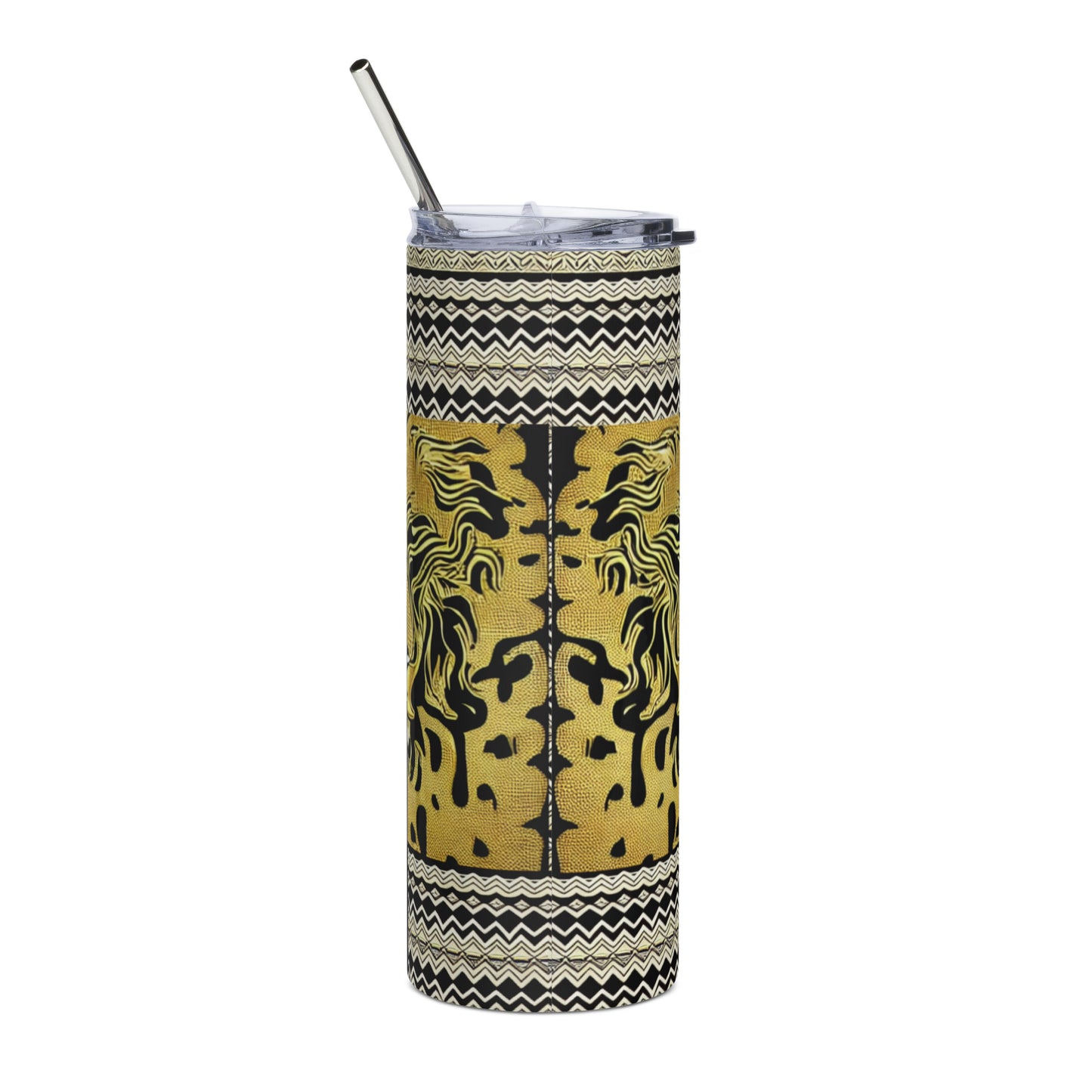 African Designed patterned Stainless steel tumbler