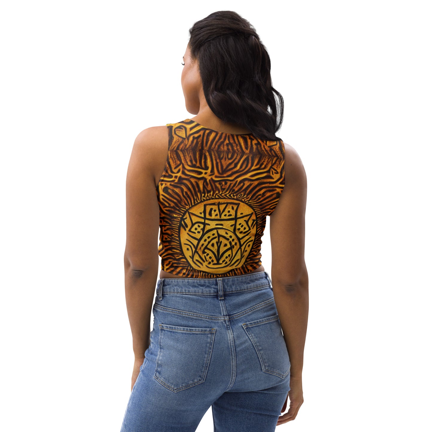 All-over African styled Crop Top