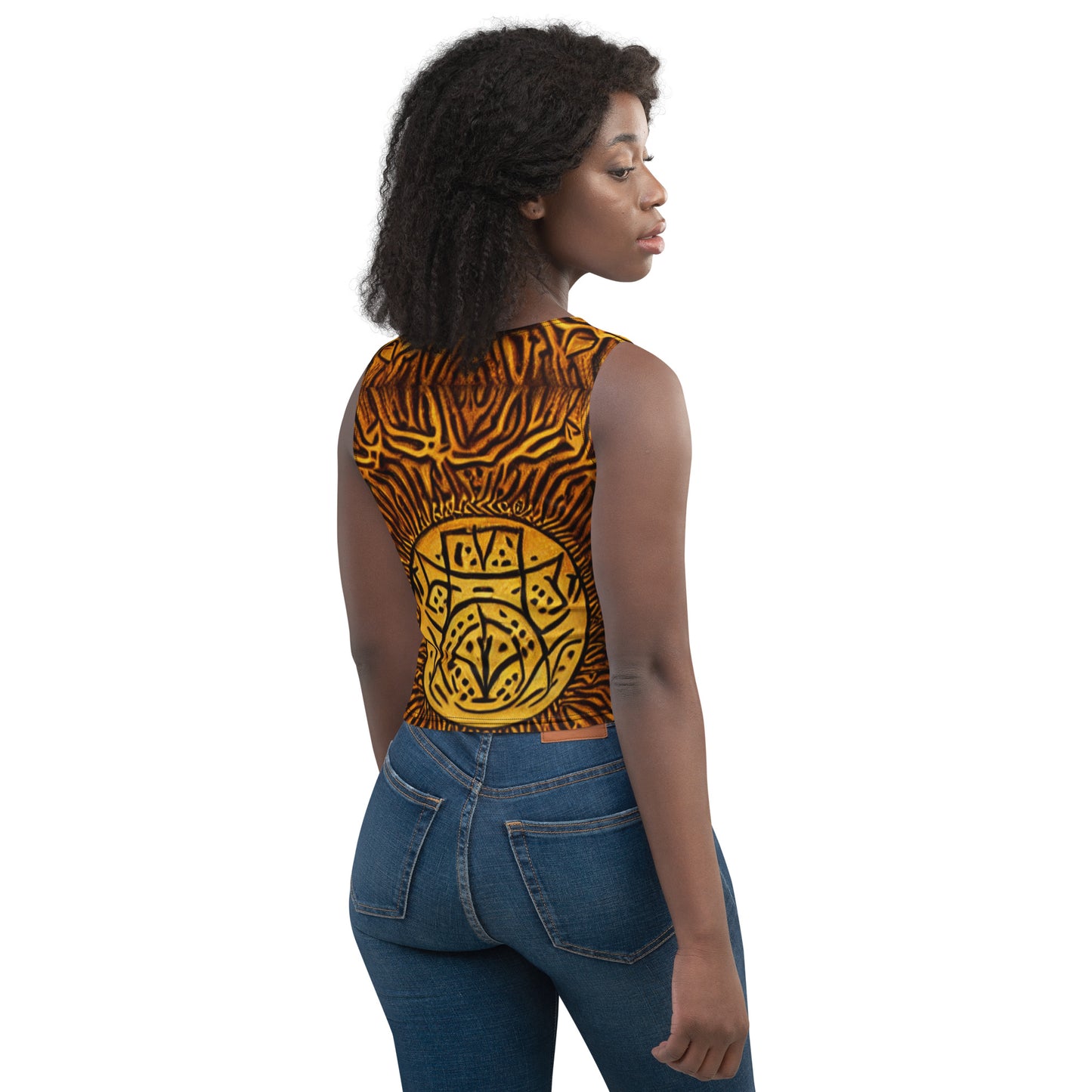 All-over African styled Crop Top