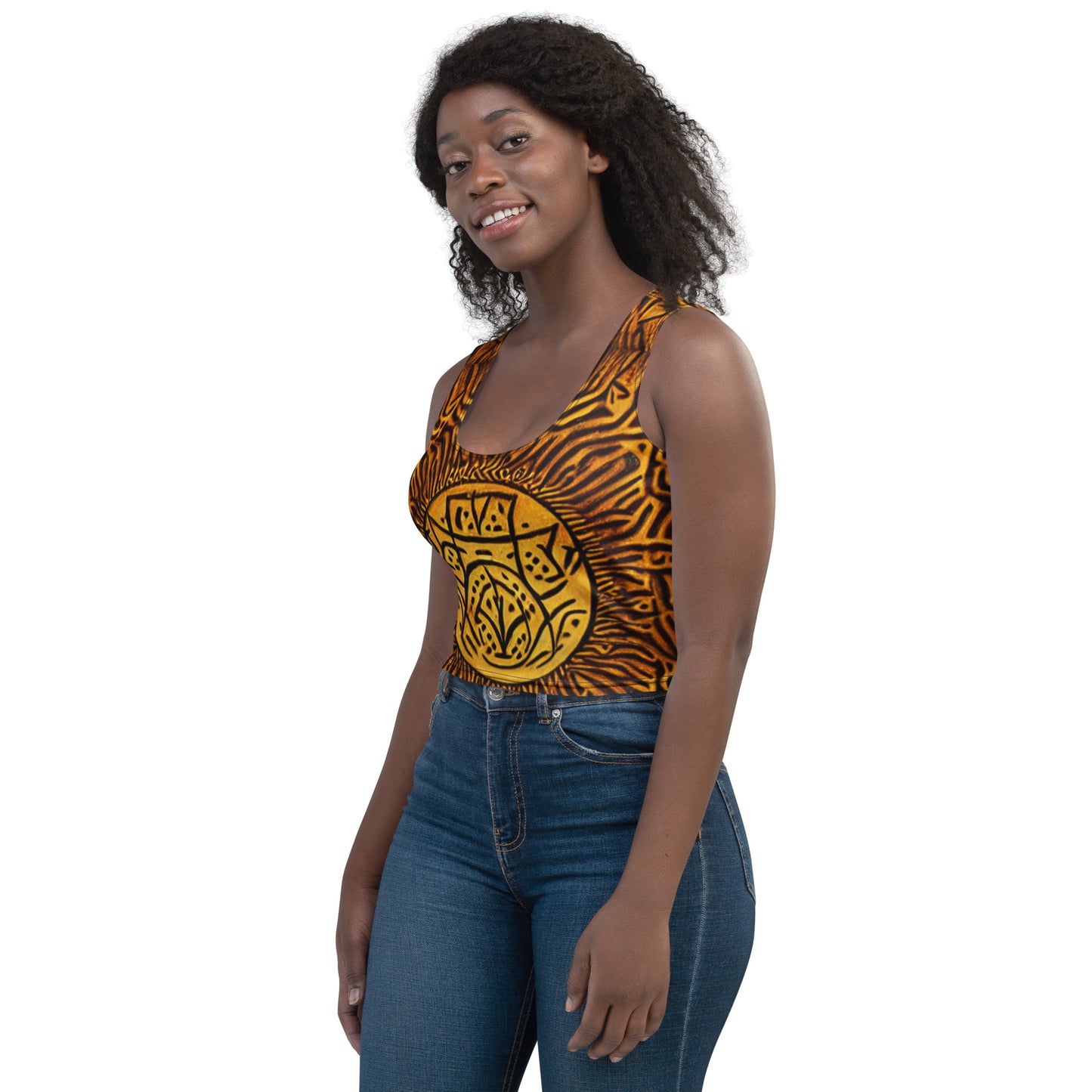 All-over African styled Crop Top