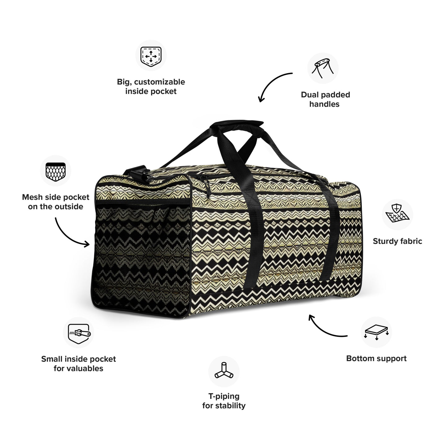 All-Over African Print Design - Duffle bag