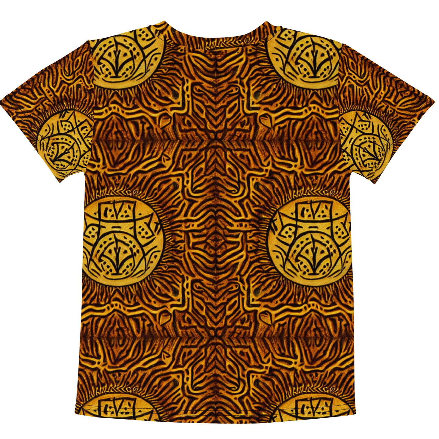 African Print Style Kids crew neck t-shirt