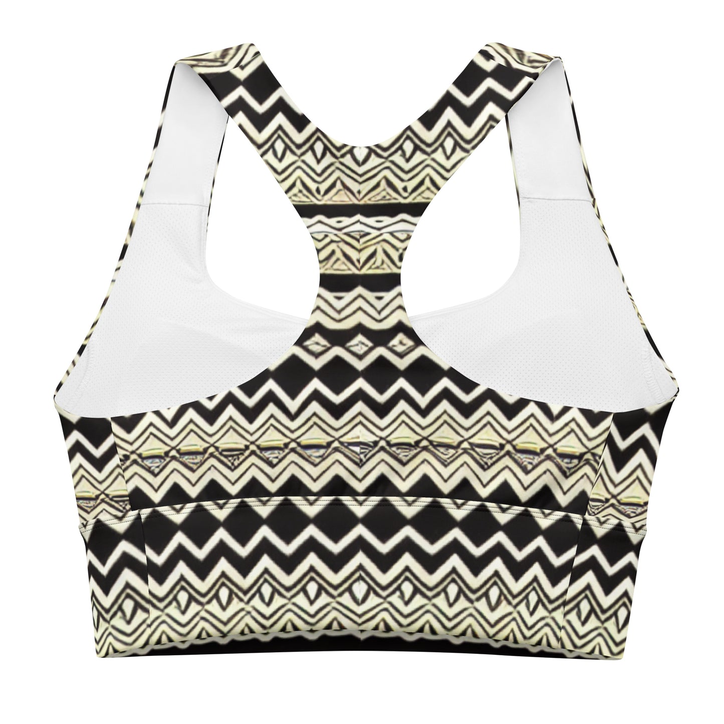 All-Over African Design Style for- Longline sports bra