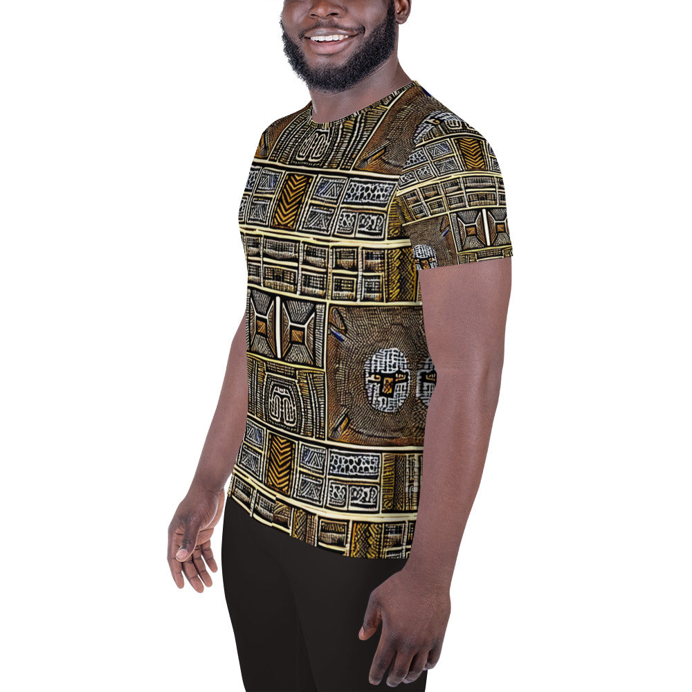 African All-Over Print Men's Athletic T-shirt - from Boss Melanin