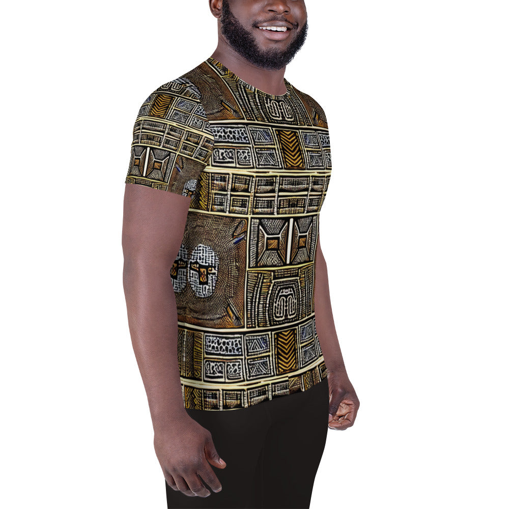 African All-Over Print Men's Athletic T-shirt - from Boss Melanin