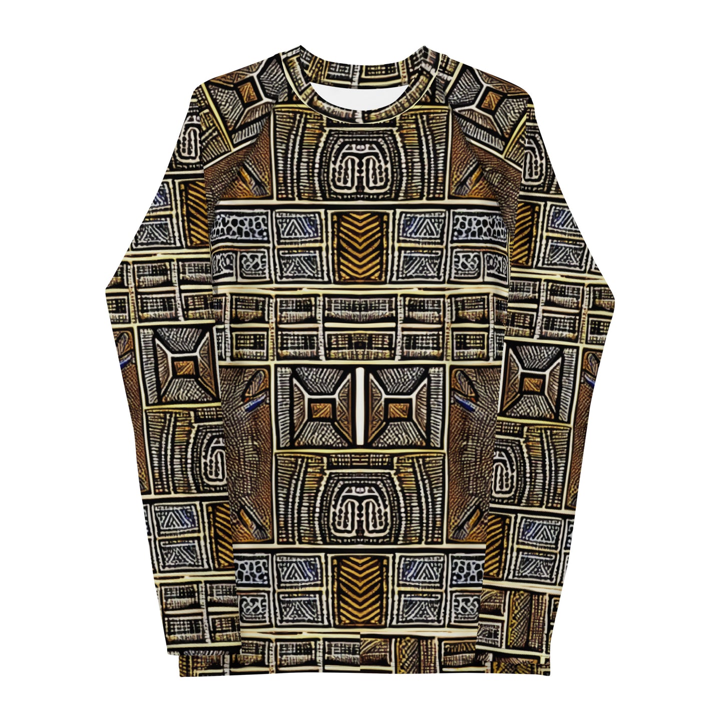 African Print Design Men's Rash Guard - By Boss Melanin