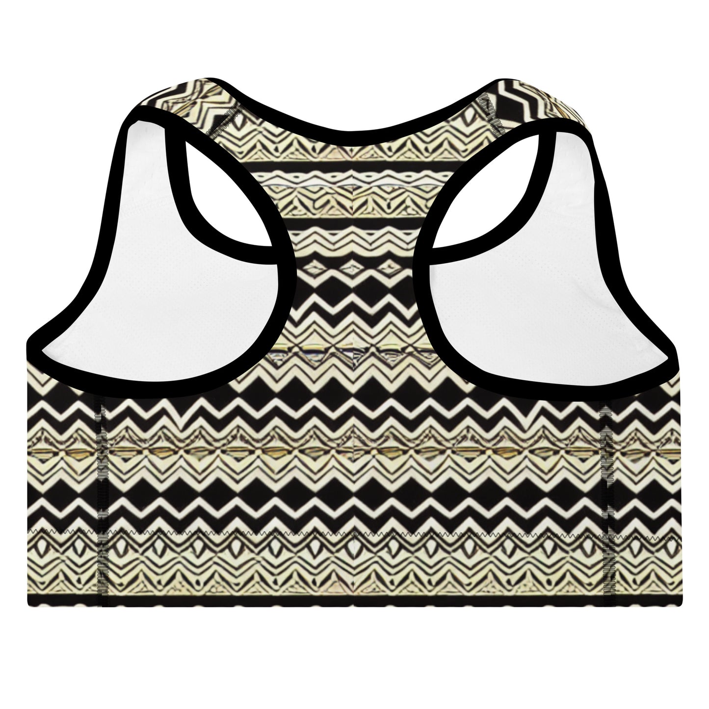 All-over African Style Print - Padded Sports Bra