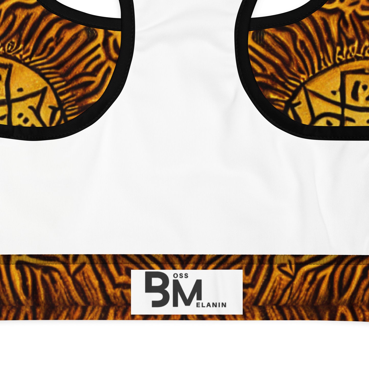 All-over African Print Design Padded Sports Bra