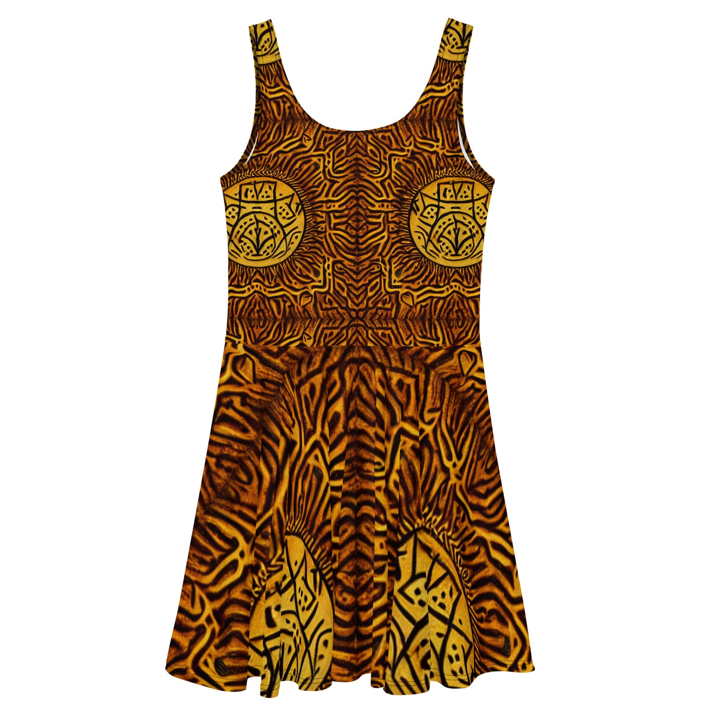 Unique African Print Skater Dress - By Boss Melanin