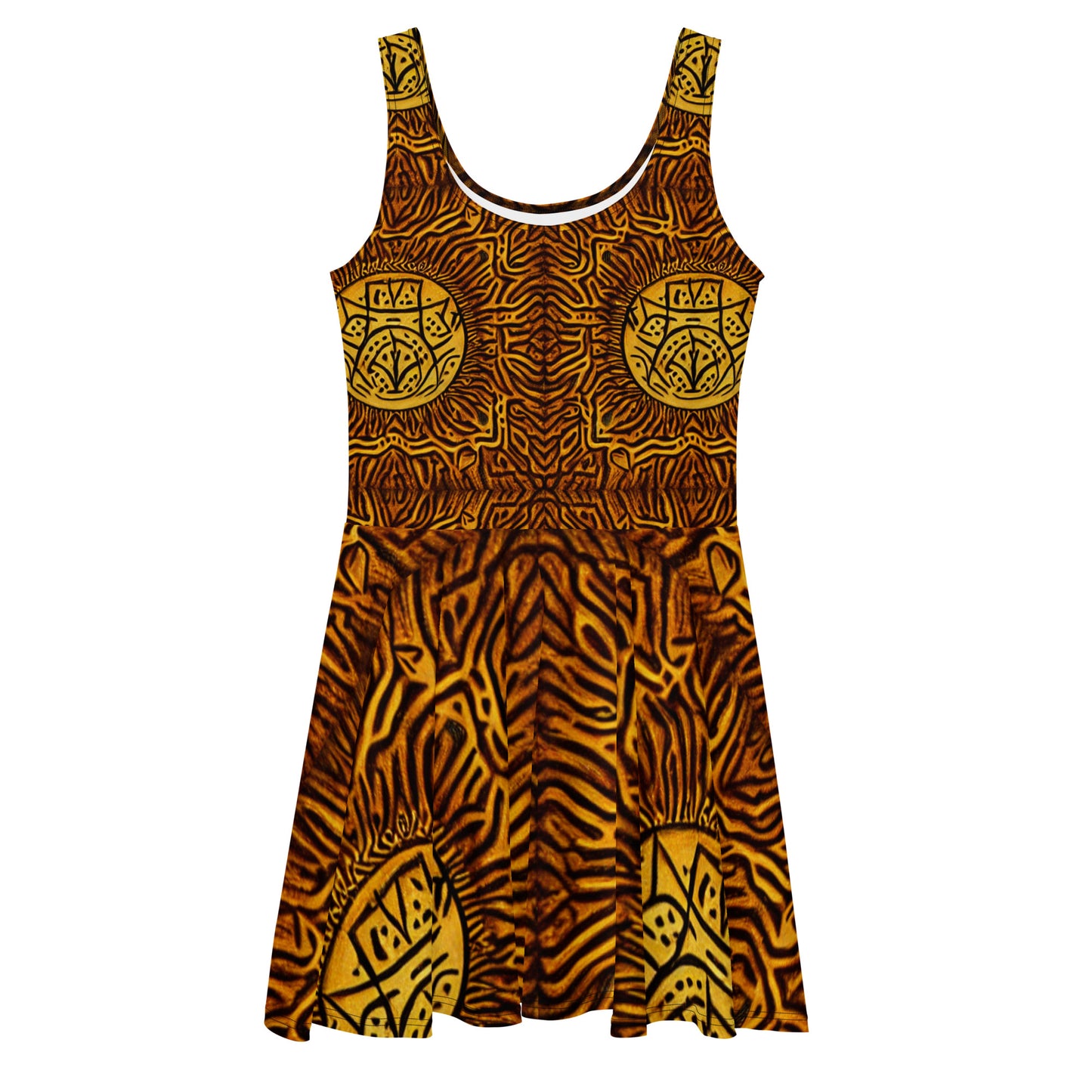 Unique African Print Skater Dress - By Boss Melanin