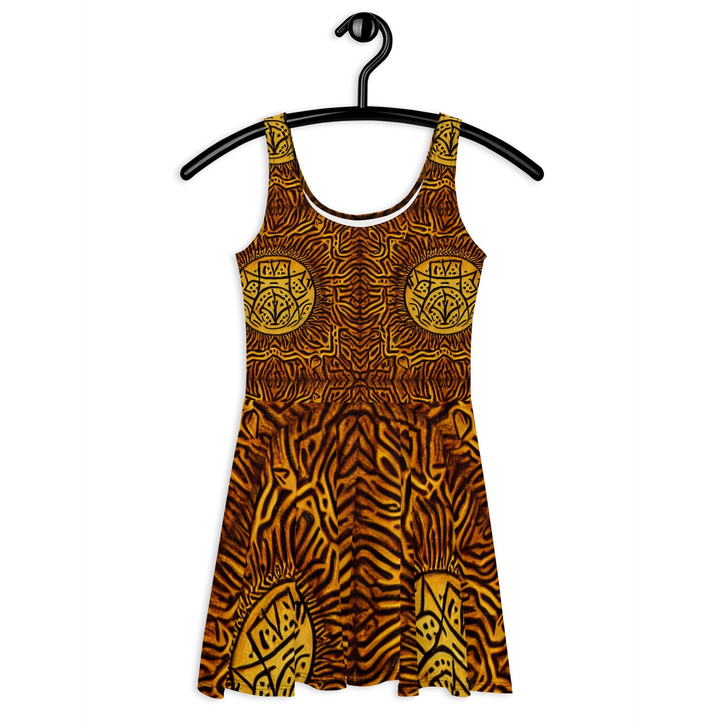 Unique African Print Skater Dress - By Boss Melanin