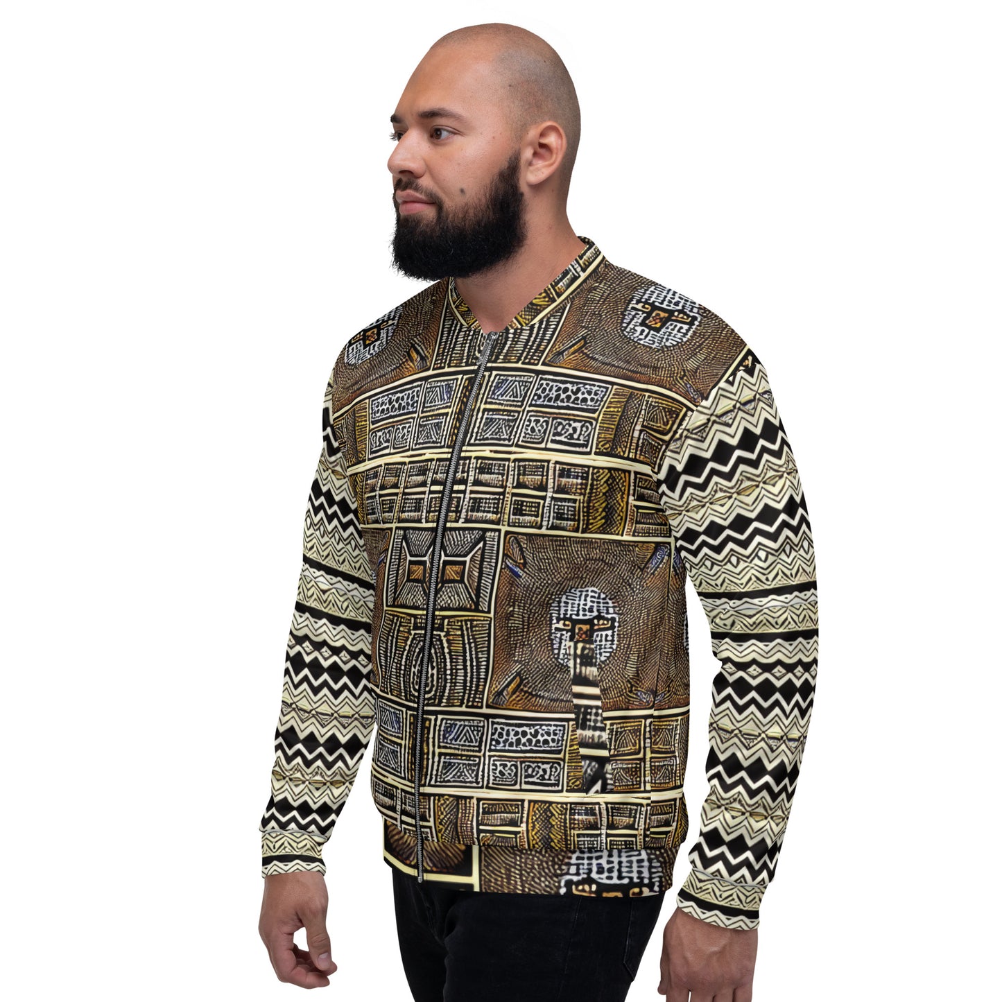 Unique African Design Unisex Bomber Jacket by Boss Melanin