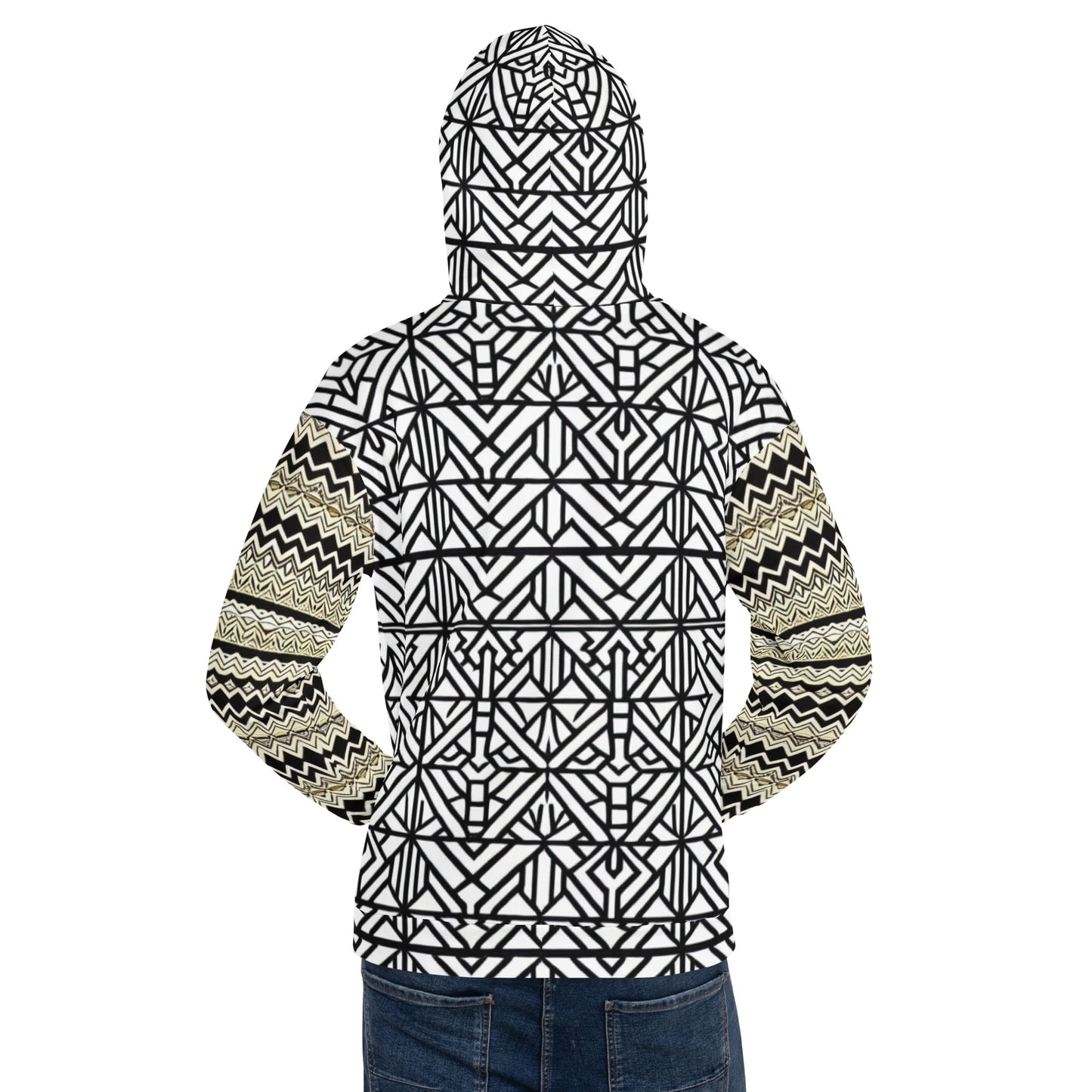 Combination African Print Designed Unisex Hoodie