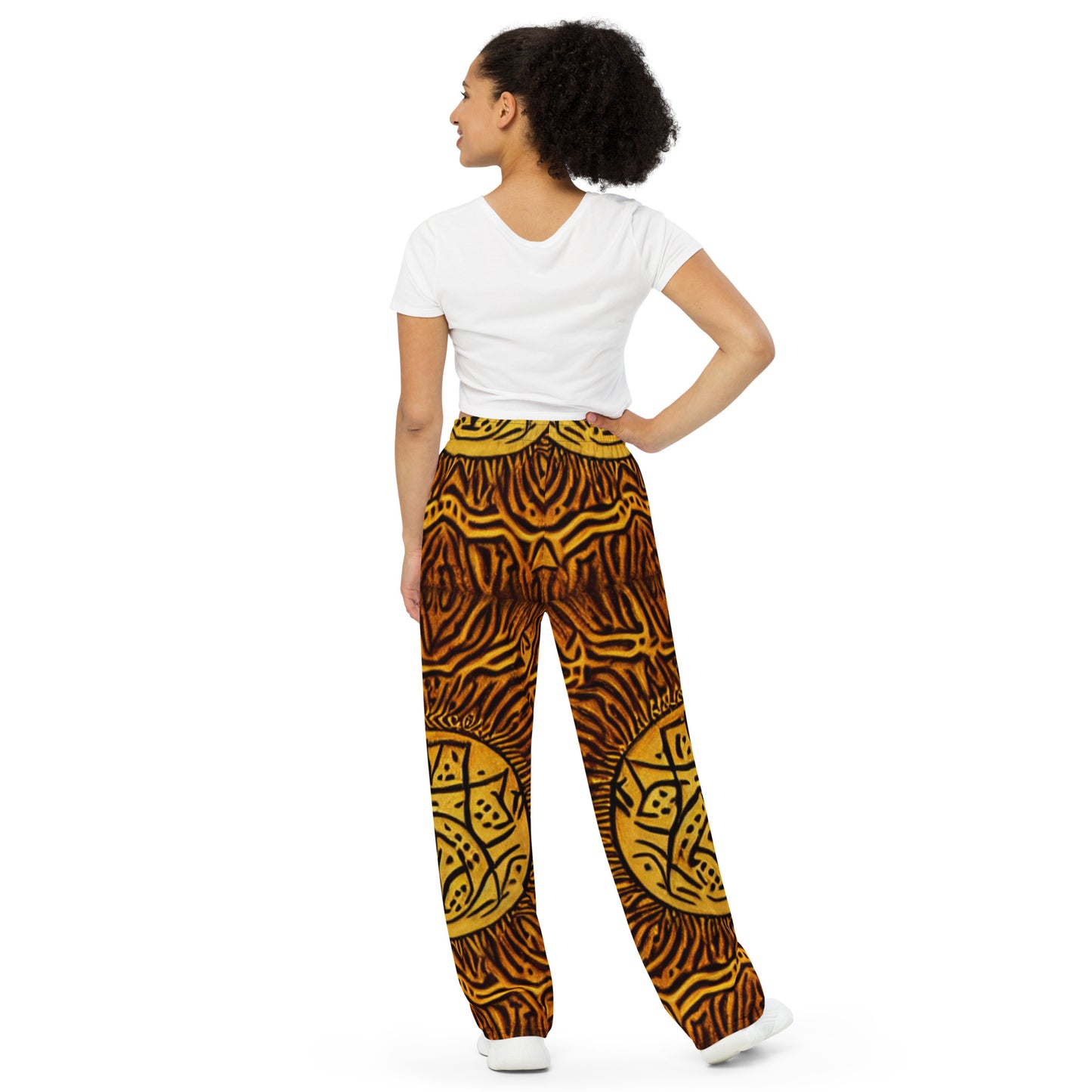 Unique African All-over print unisex wide-leg pants