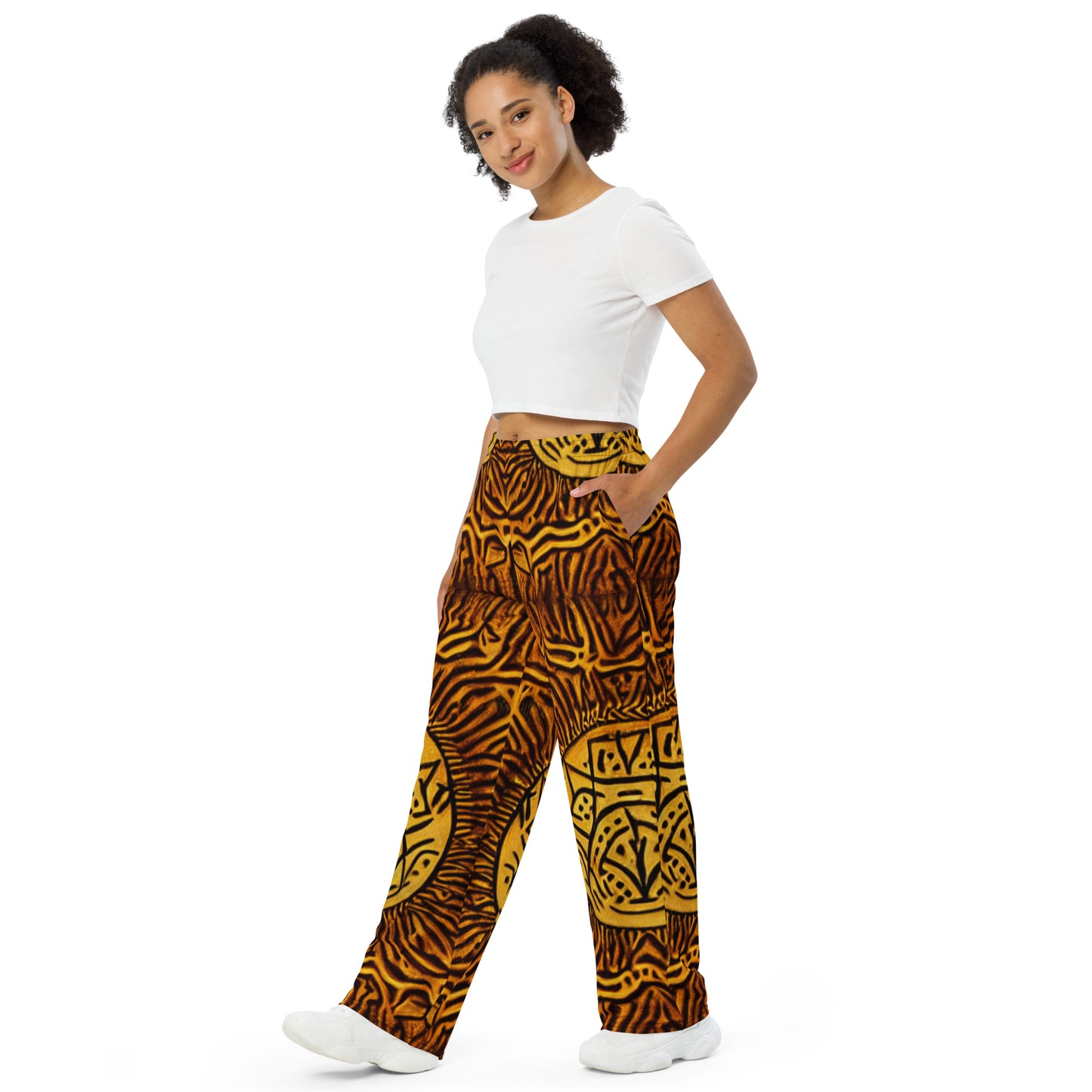 Unique African All-over print unisex wide-leg pants