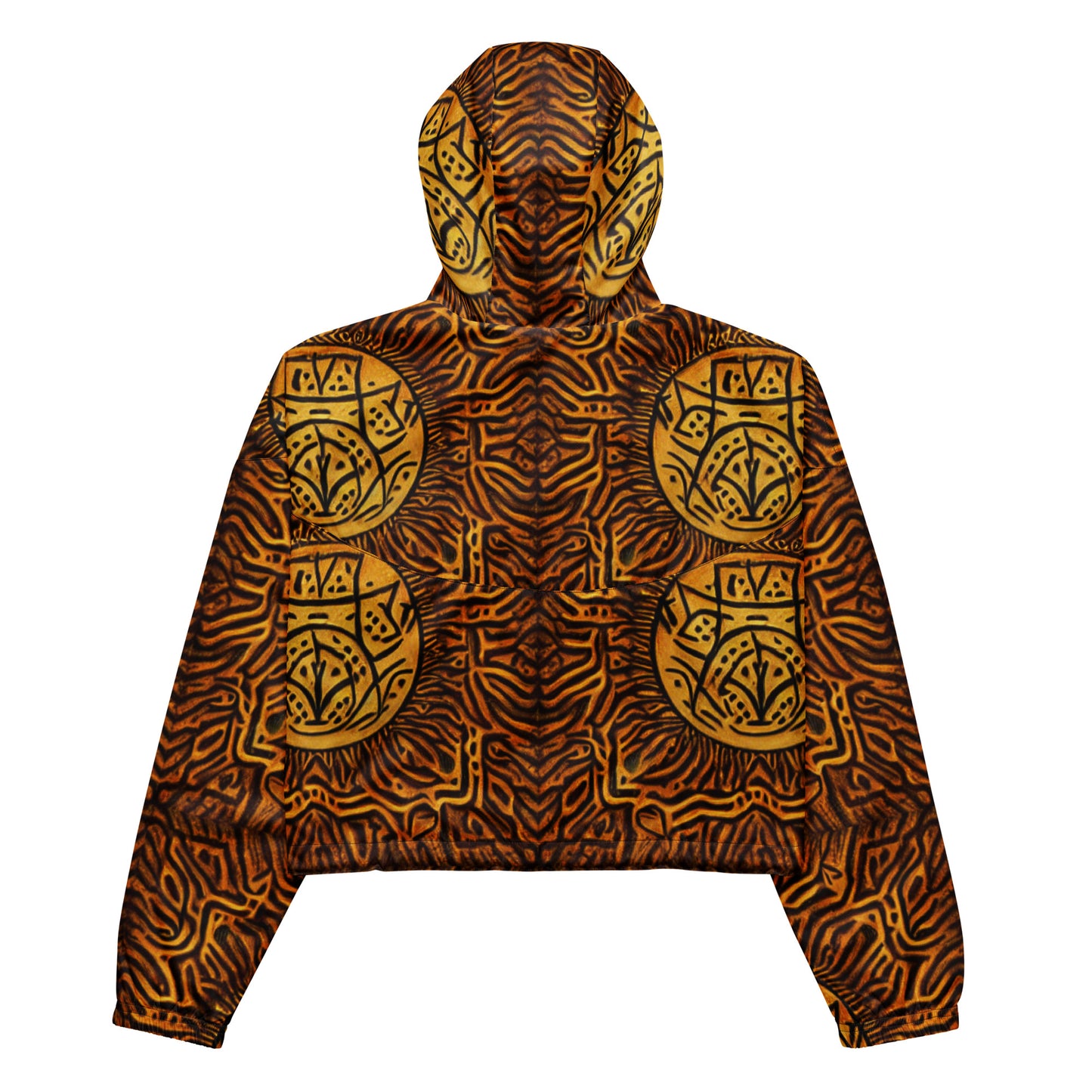 All-over African Print Style Women’s cropped windbreaker