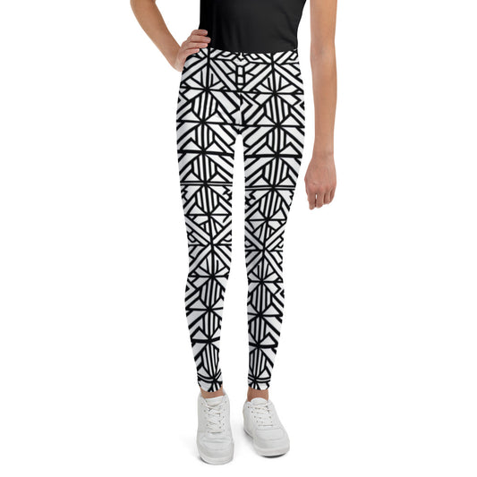 Black & White African design on - Youth Leggings