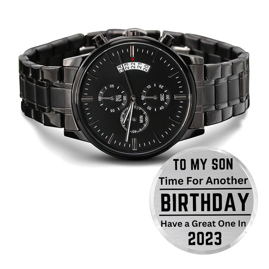 Special Message watch for Son's Birthday Gift - an engraved watch for Birthdays, , Engraved Watch for a Son