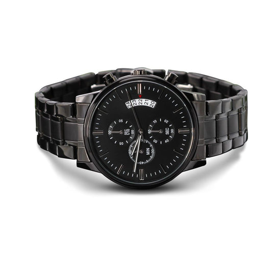 Customized personalized engraved watch. Perfect gift for black men, unique melanin gift