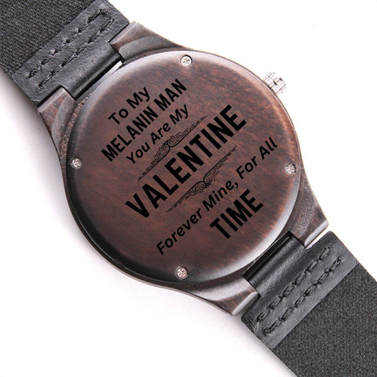 Special Melanin Man engraved watch - an engraved watch for valentines day gift, Birthdays, anniversaries and special occasion gifts, Engraved Watch for Men