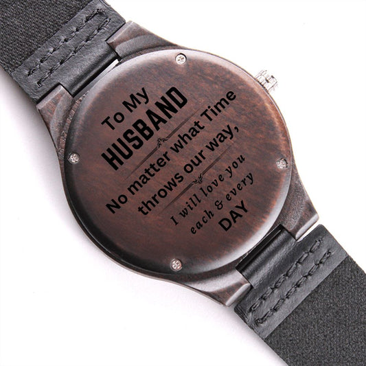 Perfect Gift for Husband - an engraved watch for valentines day gift, Birthdays, anniversaries and special occasion gifts, Engraved Watch for Men