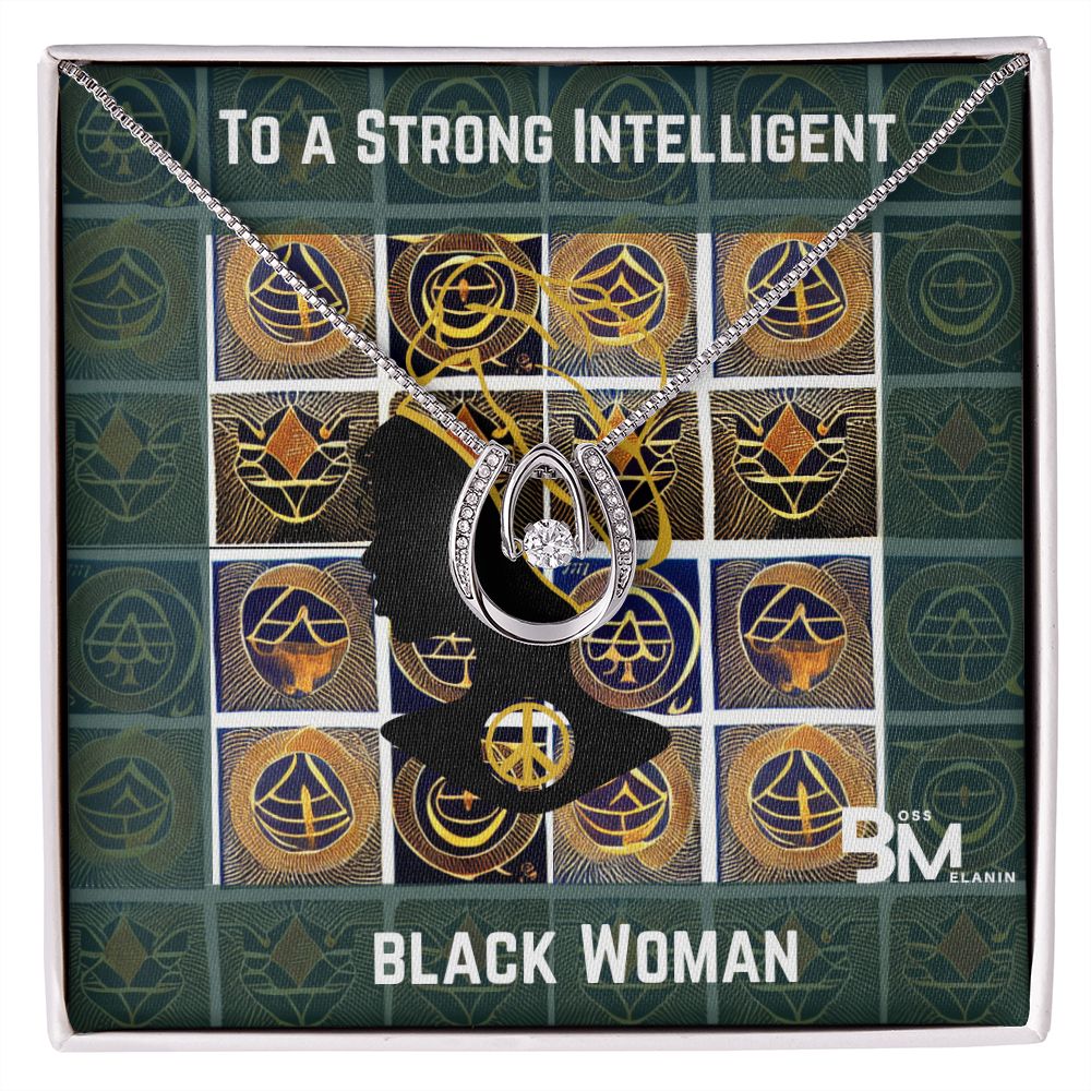 Strong Intelligent Black woman Jewelry Gift - White gold dipped high quality crystal encrusted Love pendant & necklace chain with Zirconia