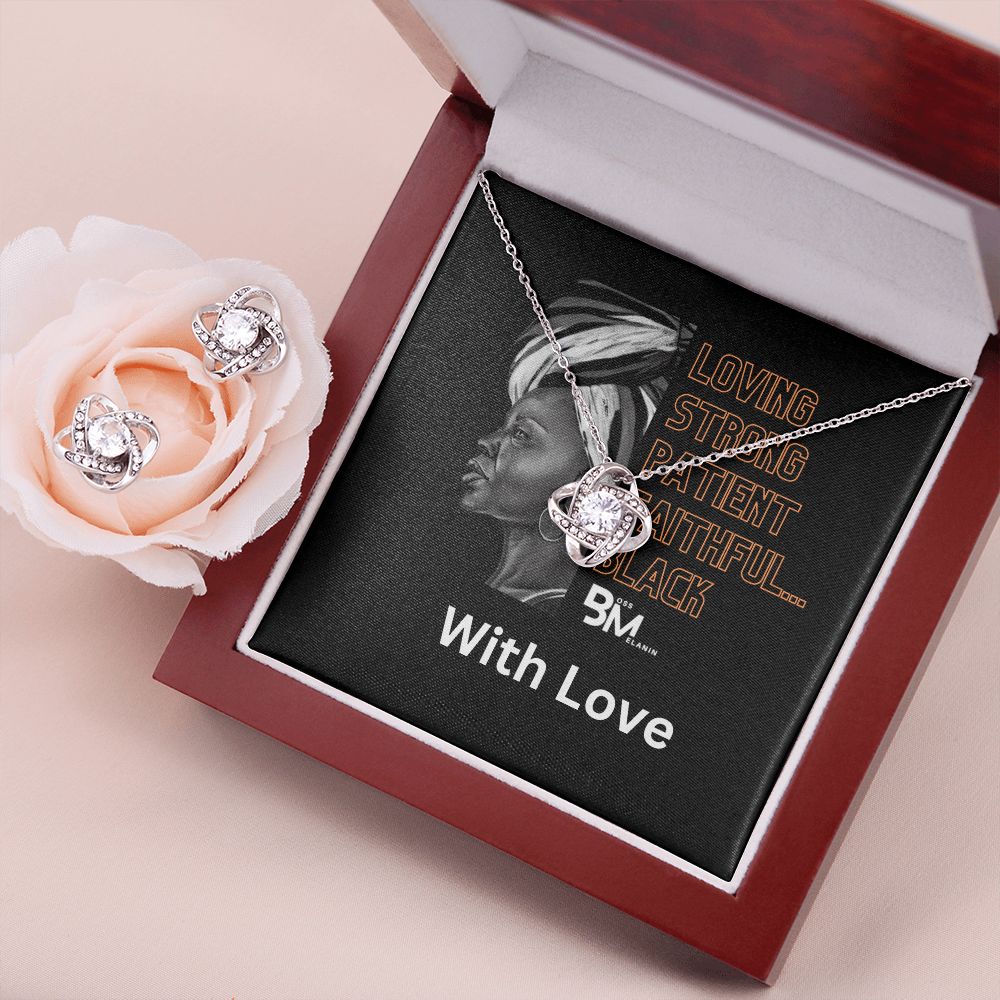 Earring & matching pendant set -