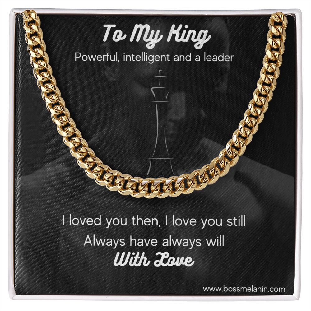 Personalized Jewelry for a Black man, Cuban neck chain. Perfect personalized gift for Christmas, birthdays, anniversaries, fathers day or any special occasion