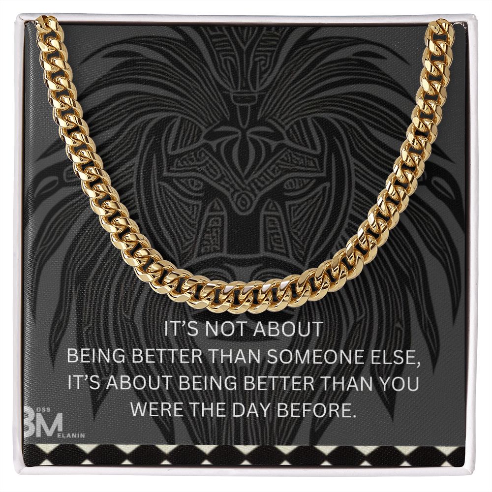 Cuban Link Chain, polished stainless steel. perfect gift for black men, black man Gift