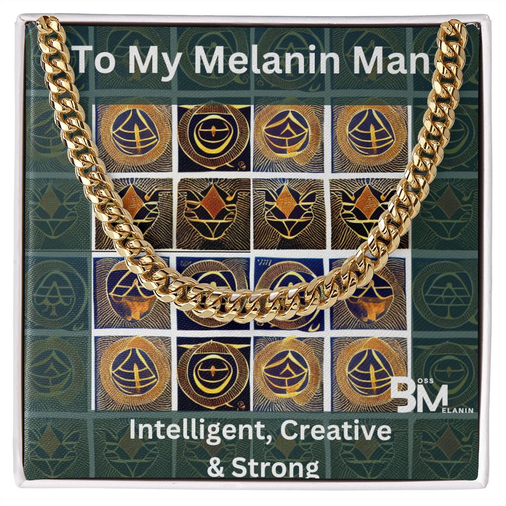 Cuban Link Chain, polished stainless steel. perfect gift for black men