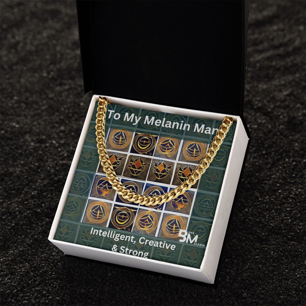 Cuban Link Chain, polished stainless steel. perfect gift for black men