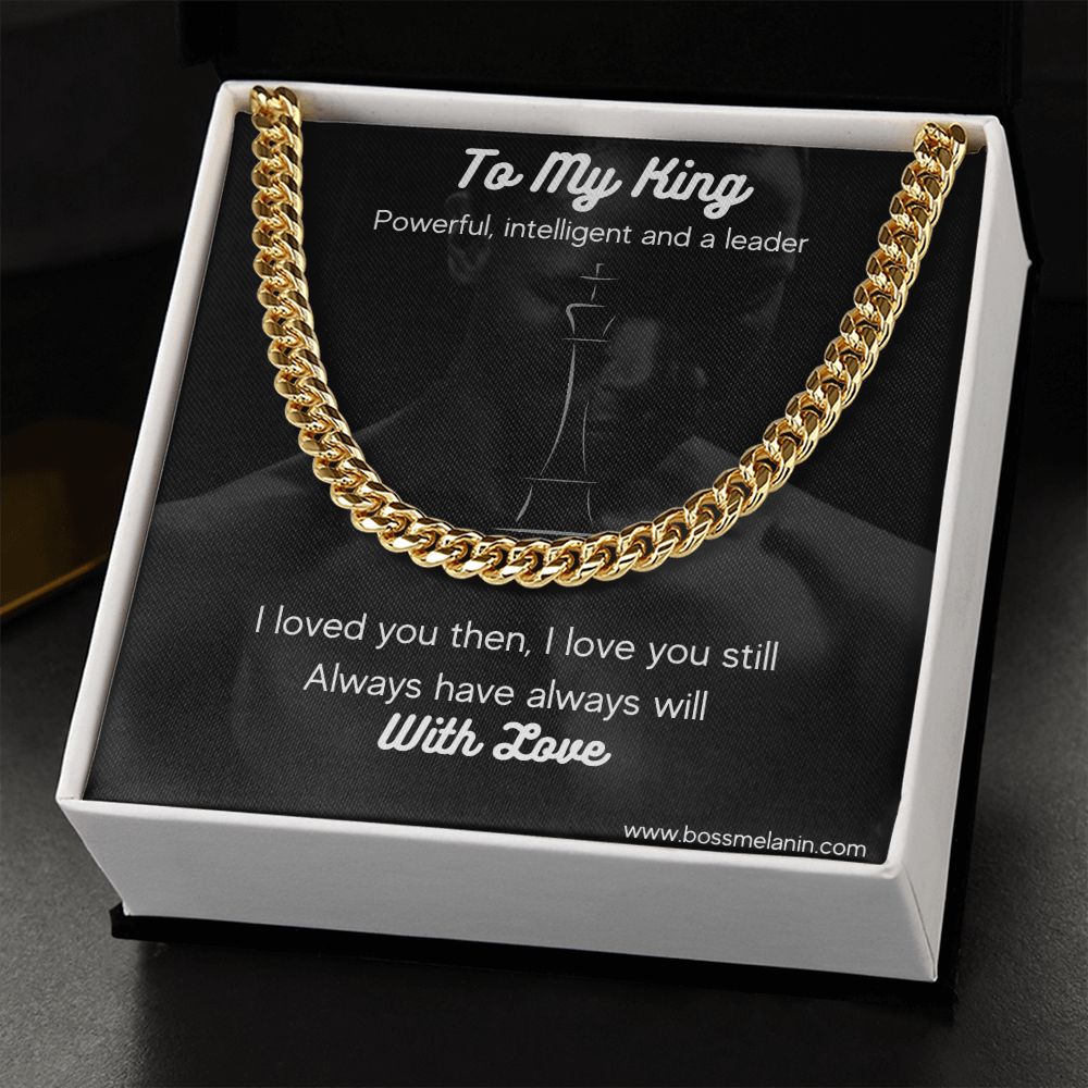 Personalized Jewelry for a Black man, Cuban neck chain. Perfect personalized gift for Christmas, birthdays, anniversaries, fathers day or any special occasion