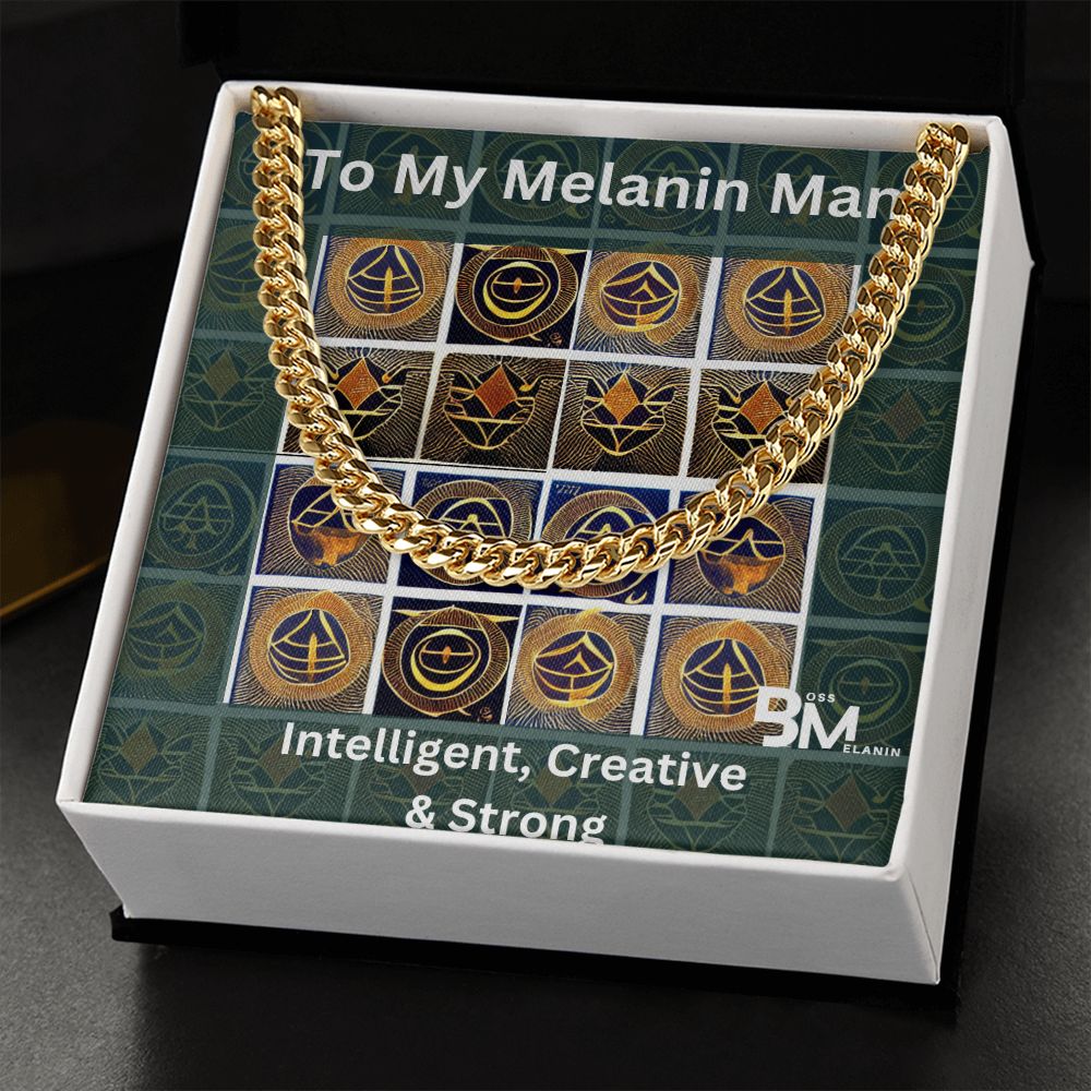 Cuban Link Chain, polished stainless steel. perfect gift for black men