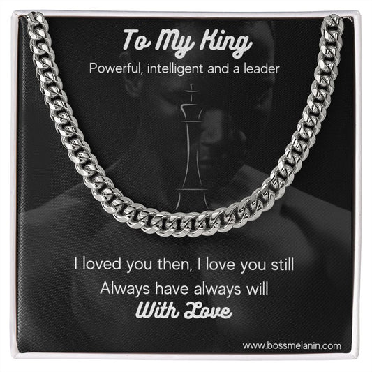 Personalized Jewelry for a Black man, Cuban neck chain. Perfect personalized gift for Christmas, birthdays, anniversaries, fathers day or any special occasion