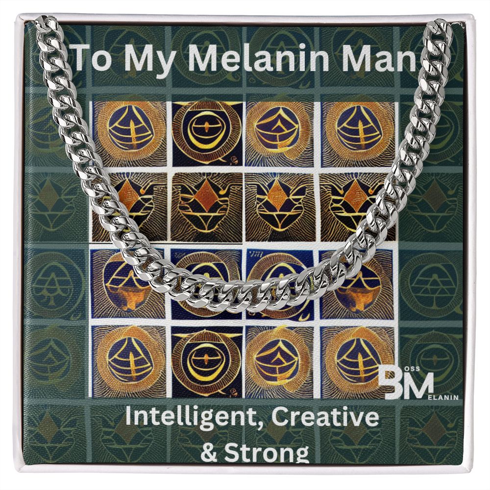 Cuban Link Chain, polished stainless steel. perfect gift for black men