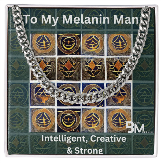 Cuban Link Chain, polished stainless steel. perfect gift for black men