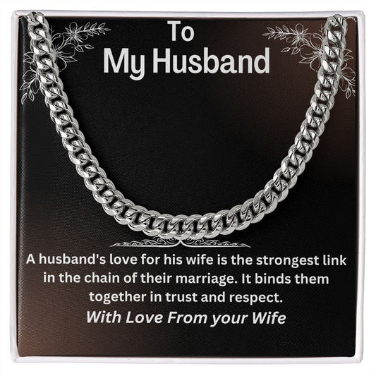 Personalized Message and Chain for you Husband  -  Gifts for husband, gifts for men, men valentine gifts, Gifts for Birthday, Anniversary Gigts, Gifts for special occasions