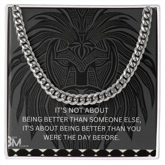 Cuban Link Chain, polished stainless steel. perfect gift for black men, black man Gift