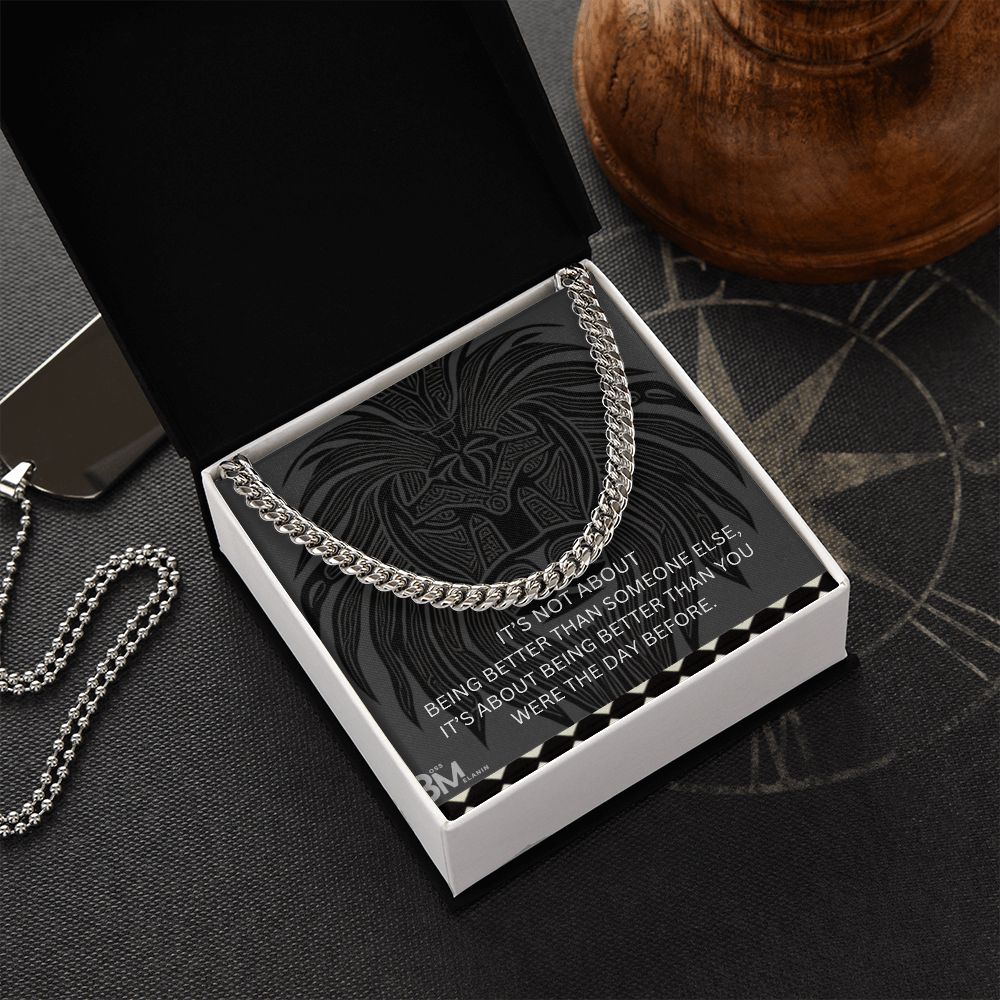 Cuban Link Chain, polished stainless steel. perfect gift for black men, black man Gift