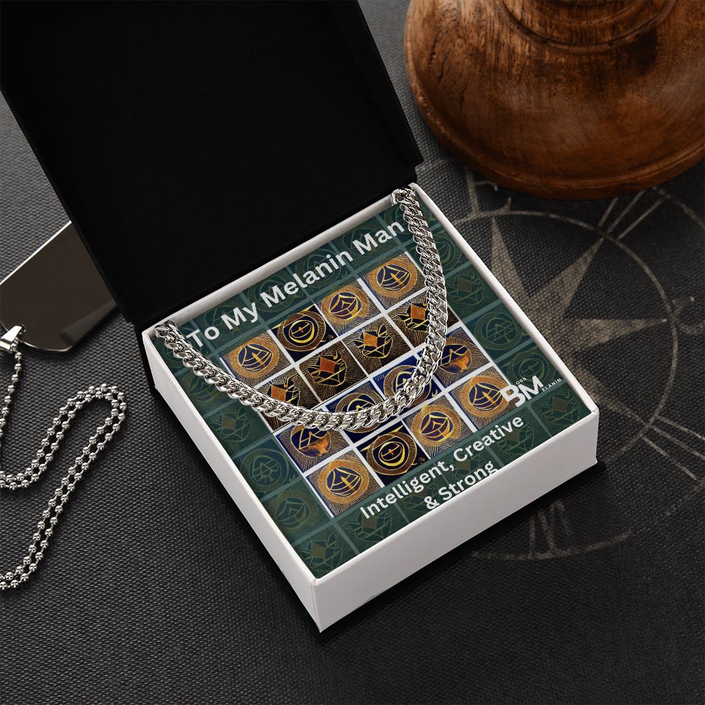 Cuban Link Chain, polished stainless steel. perfect gift for black men