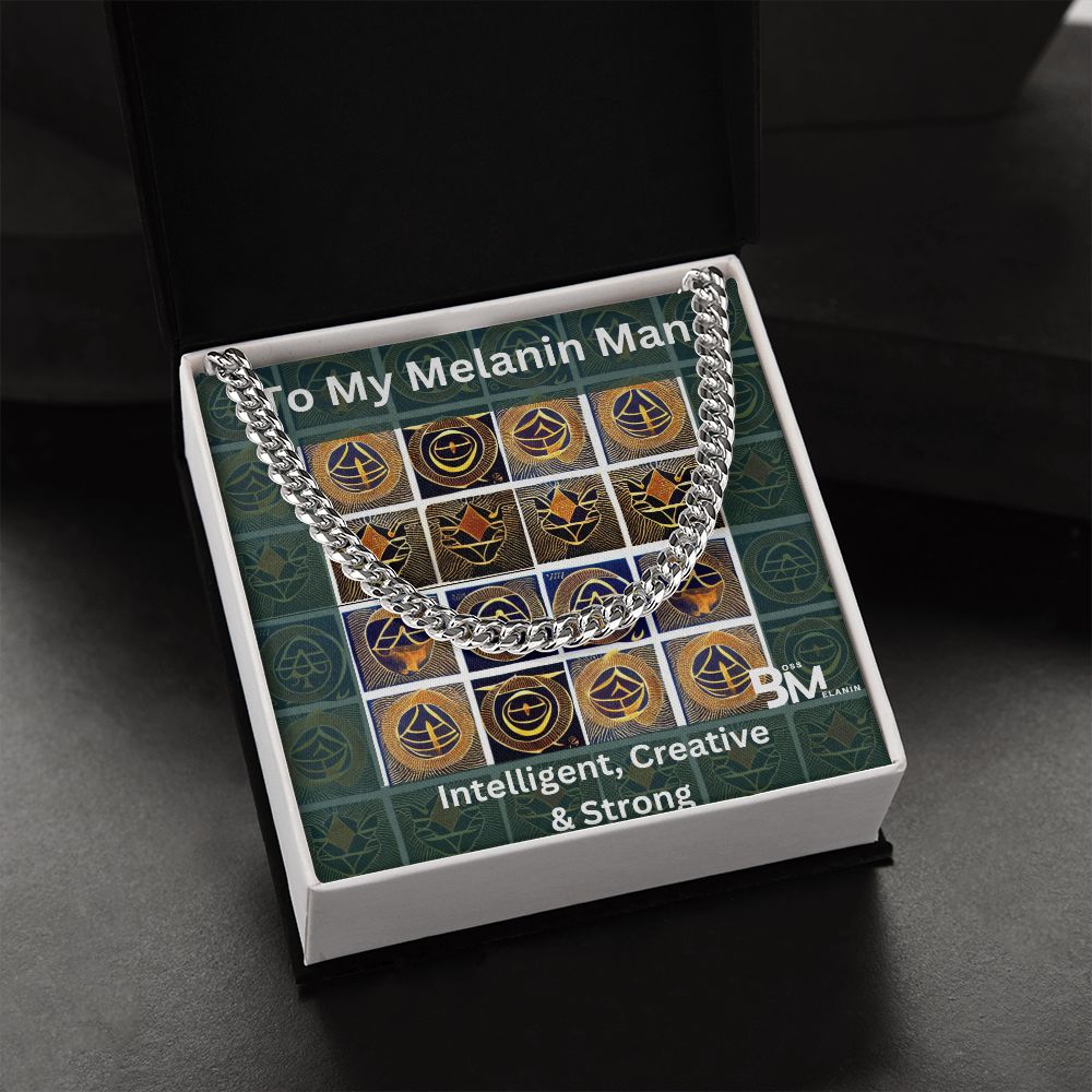 Cuban Link Chain, polished stainless steel. perfect gift for black men