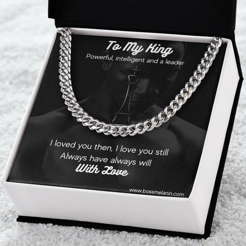 Personalized Jewelry for a Black man, Cuban neck chain. Perfect personalized gift for Christmas, birthdays, anniversaries, fathers day or any special occasion
