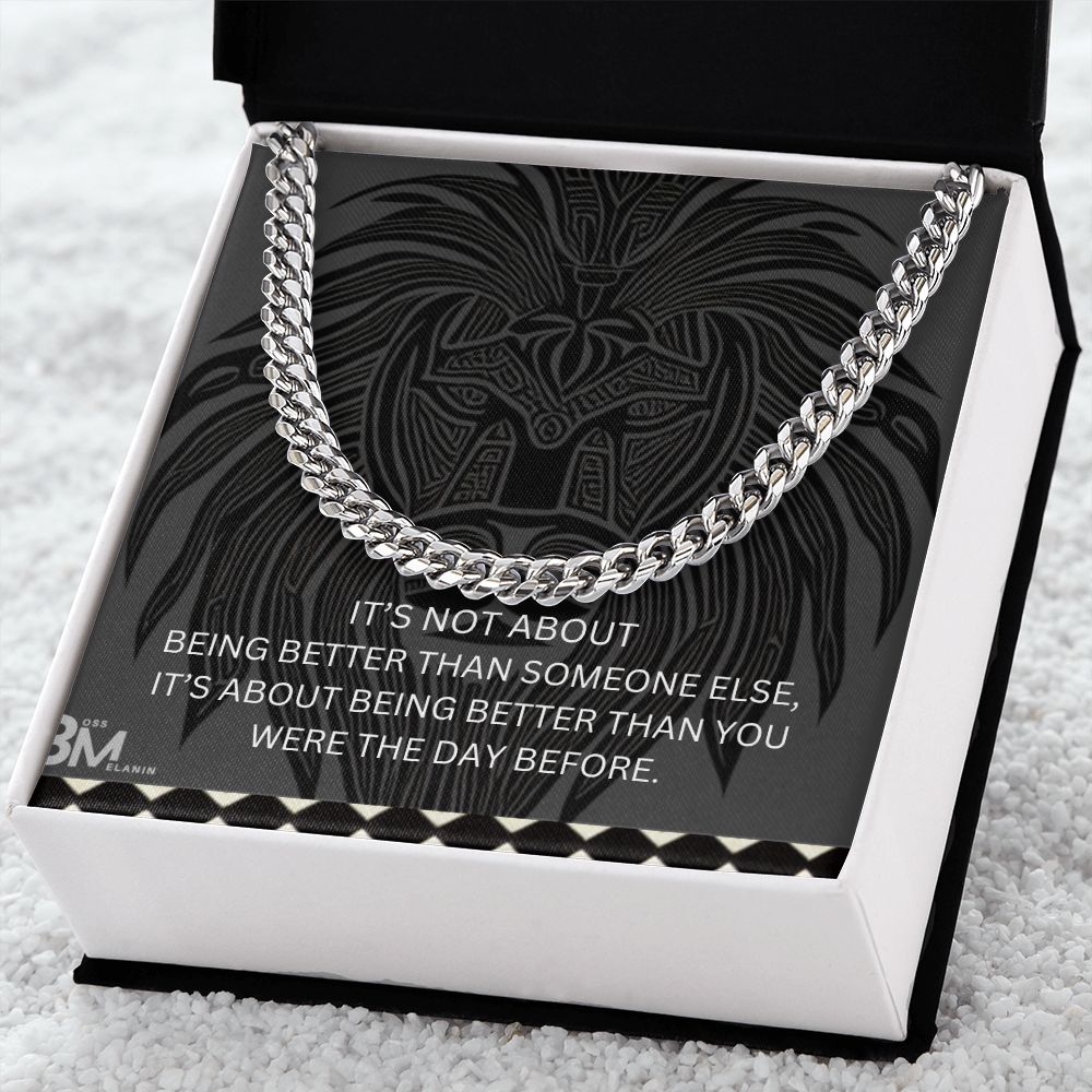 Cuban Link Chain, polished stainless steel. perfect gift for black men, black man Gift