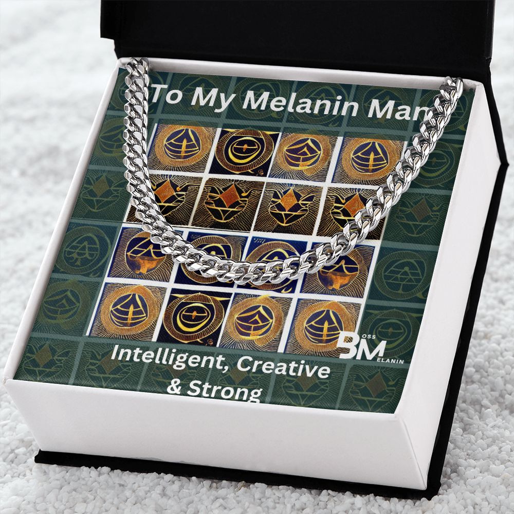 Cuban Link Chain, polished stainless steel. perfect gift for black men