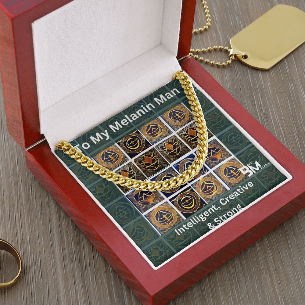 Cuban Link Chain, polished stainless steel. perfect gift for black men