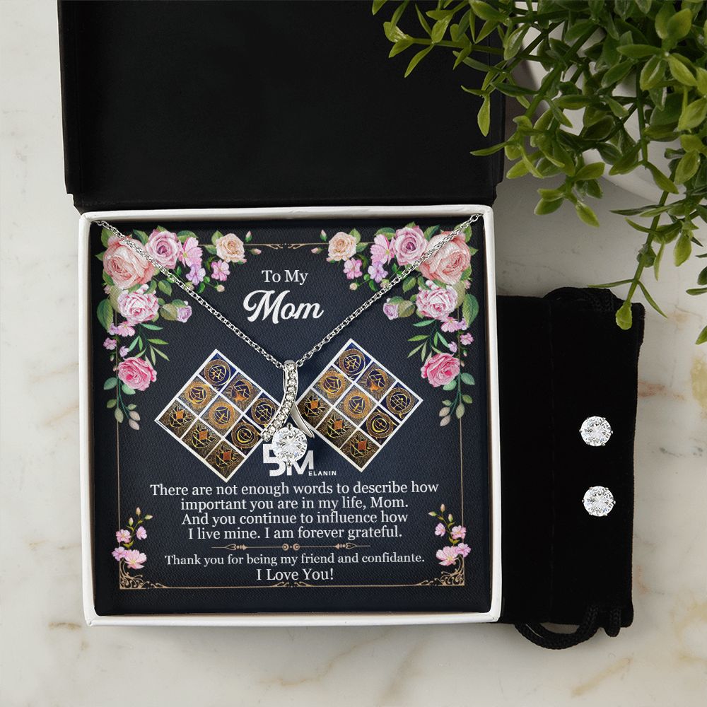 Beautiful Moms Gift - Perfect Black woman gift encrusted with Zirconia