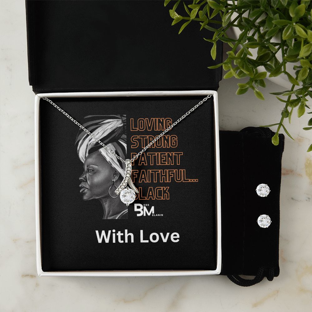 Loving Strong Black Woman - Perfect Black woman gift encrusted with Zirconia