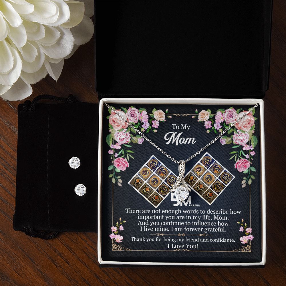 Beautiful Moms Gift - Perfect Black woman gift encrusted with Zirconia